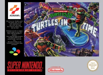 Teenage Mutant Hero Turtles IV - Turtles in Time (Europe) box cover front